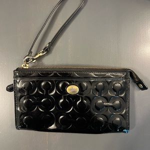 Coach patent leather wristlet